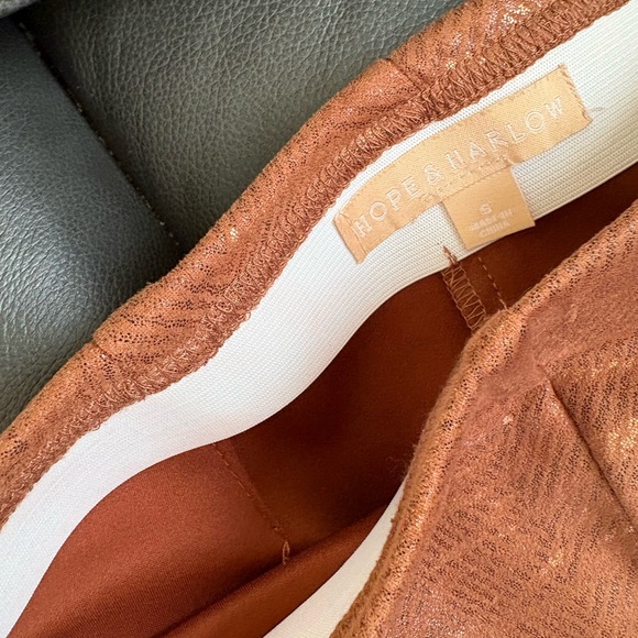 Rust Orange Patterned Pants - Picture 3 of 6